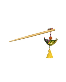 Women's Hair Stick - Dangling Ball - Bamboo/Beads